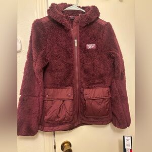 Reebok Maroon Fleece Jacket